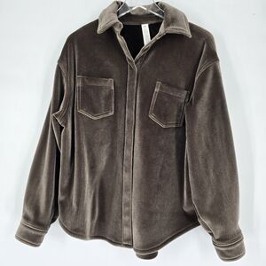 ALO Yoga Mountain Side Velour Ribbed Shacket Size S